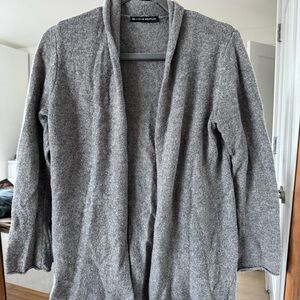 Brandy Melville Heather Gray Open-Front Cardigan